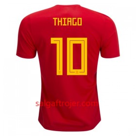 Spanien Fodboldtrøjer Thiago 10 Hjemmebanesæt VM 2018